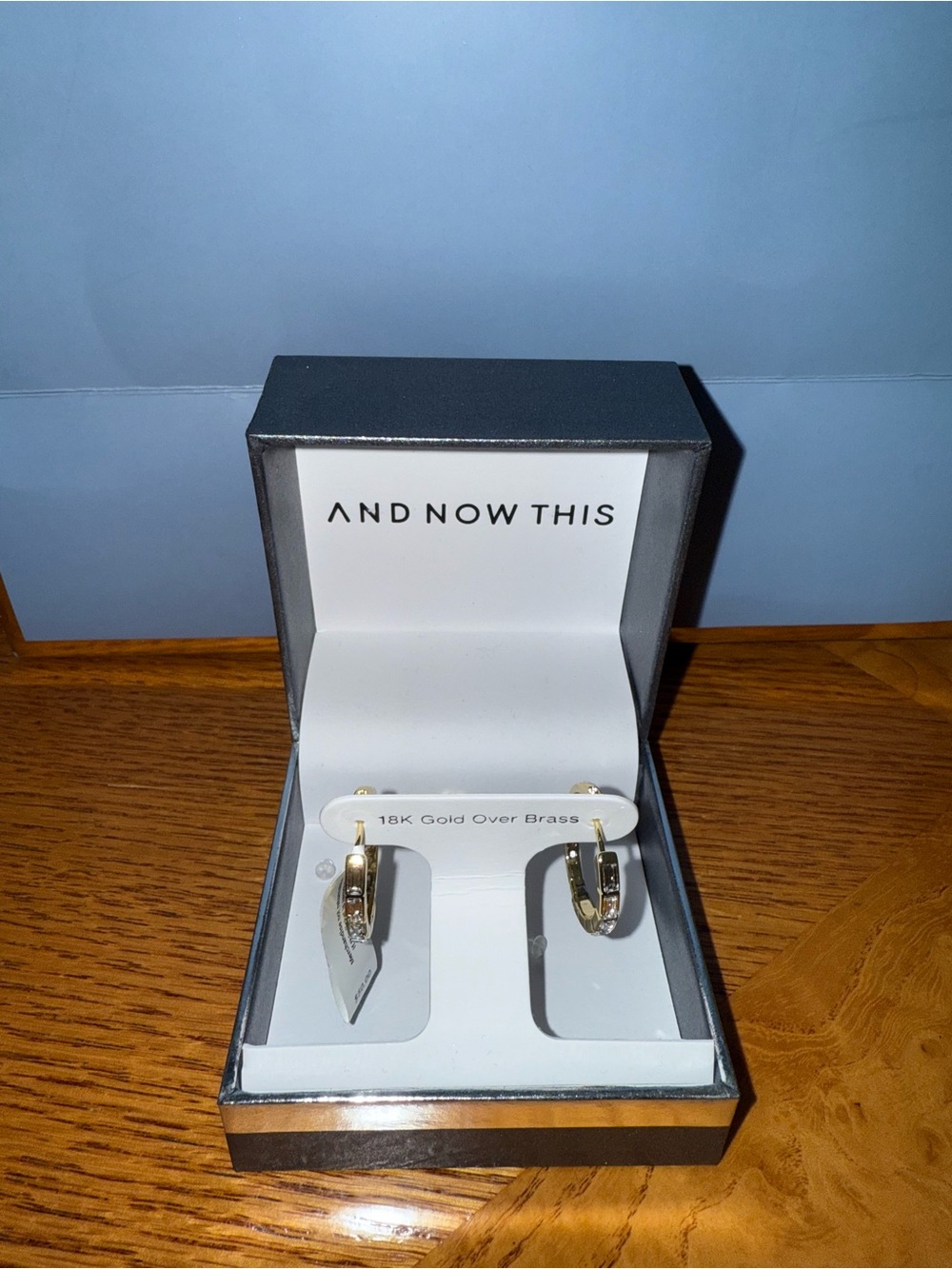 AND NOW THIS 18K Gold Over Brass Hoop Earrings - Gold